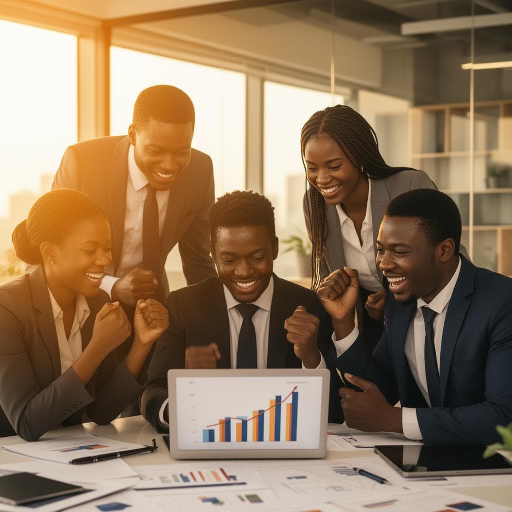 Team celebrating success